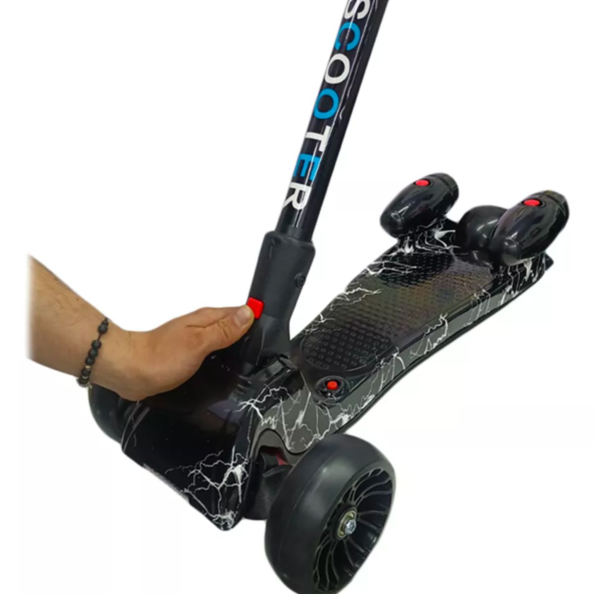 STALION INC - Patineta Scooter Con Humo Para Niños Bluetooth Y Luces Negra