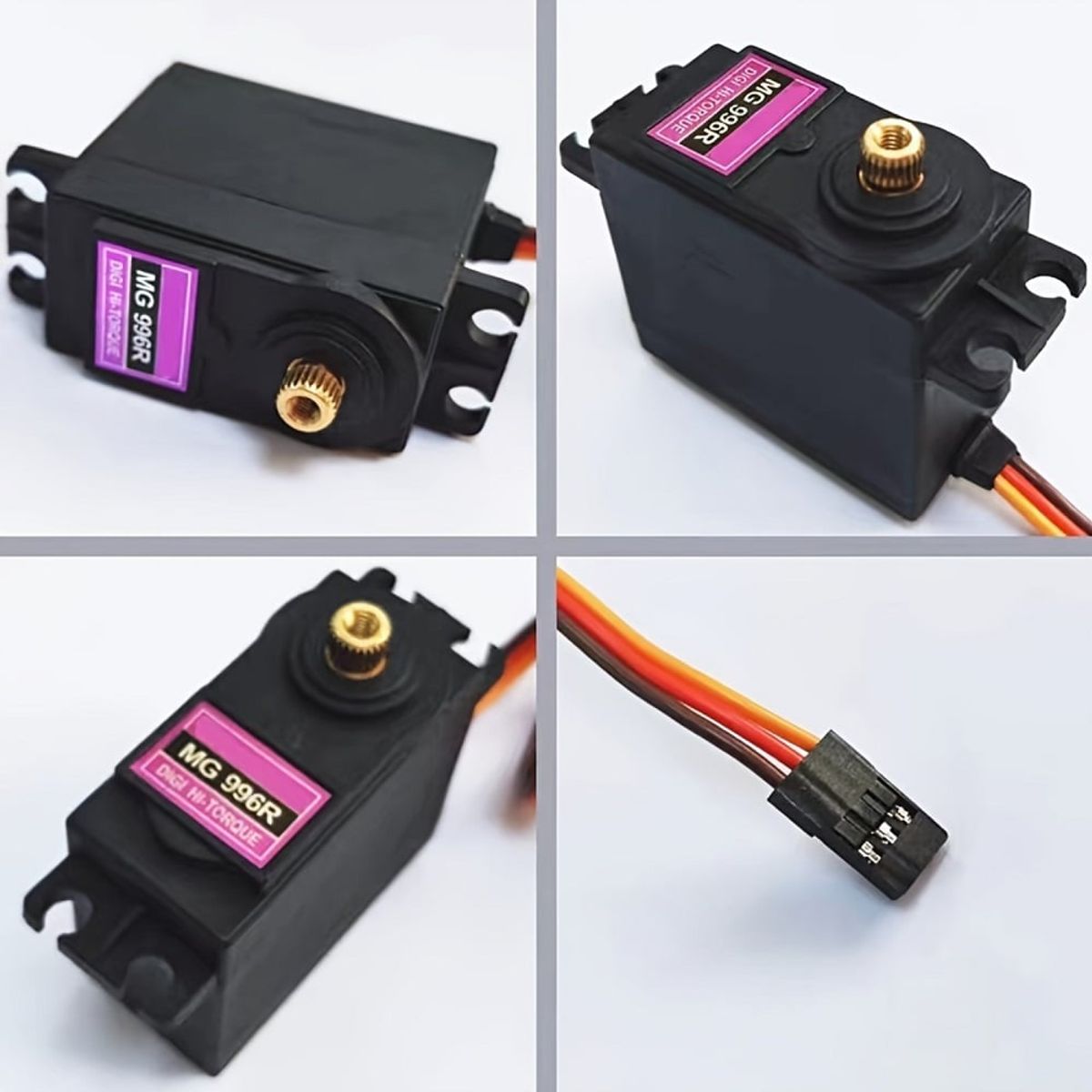 GENERICO - Servomotor Mg996r Mg996 Piñoneria Metalica 10kg/cm 360 Grados