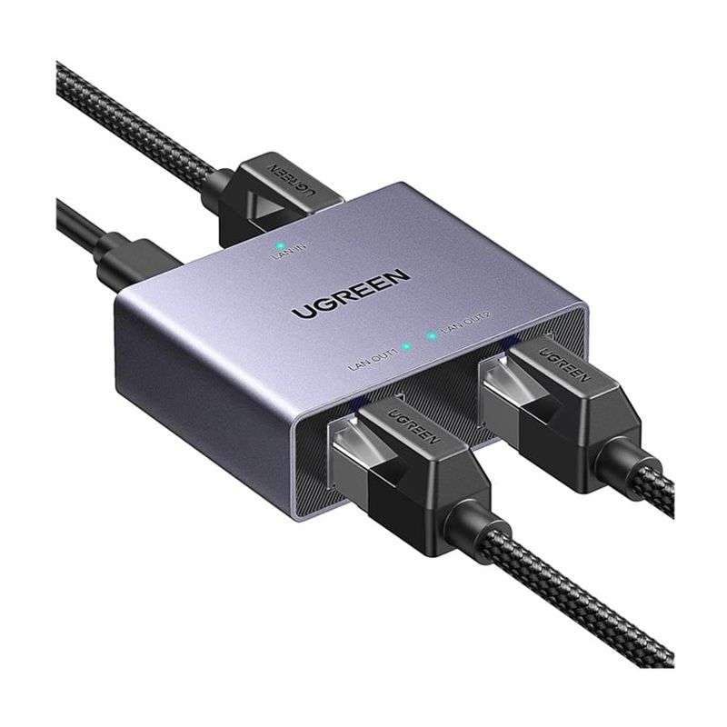 UGREEN - Divisor Ethernet Ugreen De 1000 Mbps 1 a 2 Para Computadora