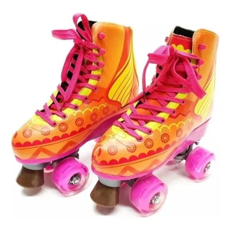 GENERICO - Patines Artisticos 4 Ruedas Rayo Sol Soy Luna Talla 33