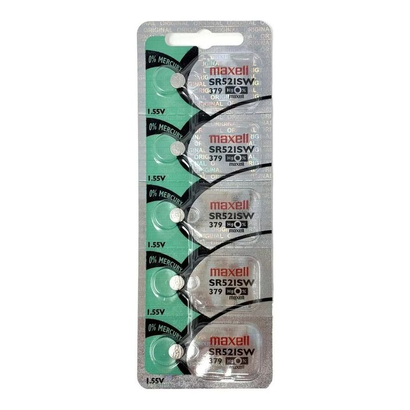 MAXELL - Pila Batería Maxell 379 (sr521sw) 1.55v Original Pack X 5