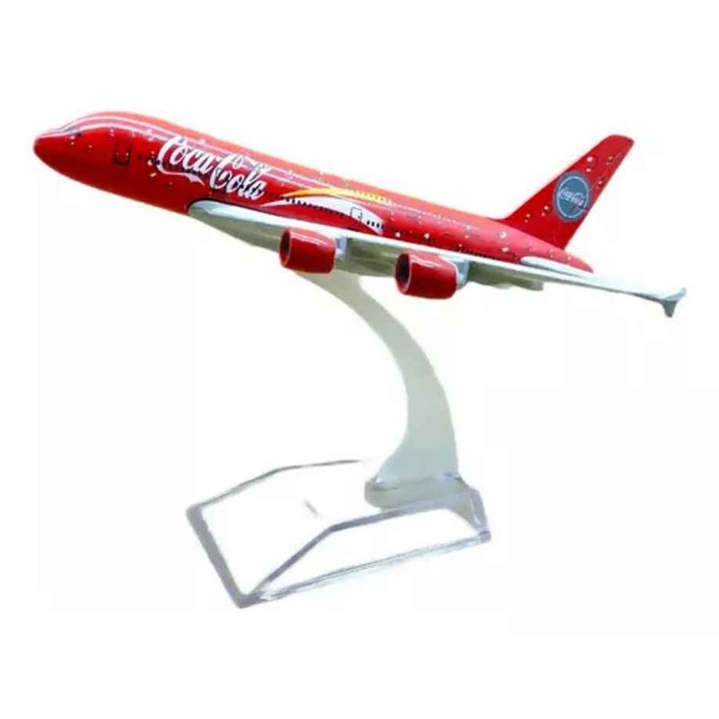 GENERICO - Avión Escala A3801400 Metal y Base 15cm NO JUGUETE