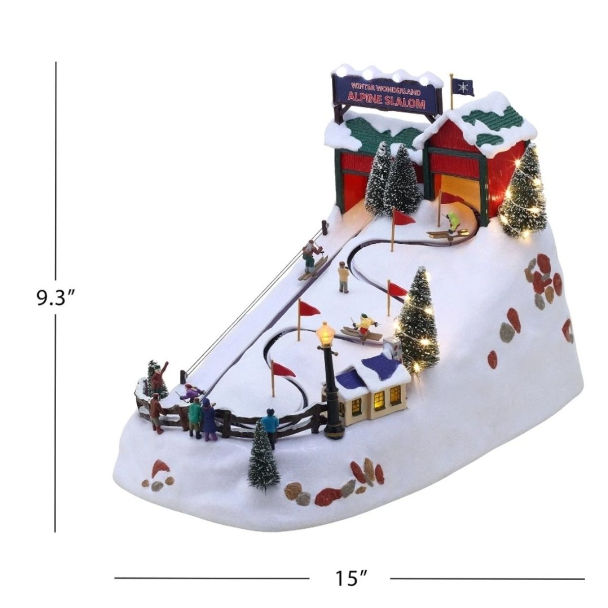 GENERICO - Adorno navideño pista de nieve musical con movimiento