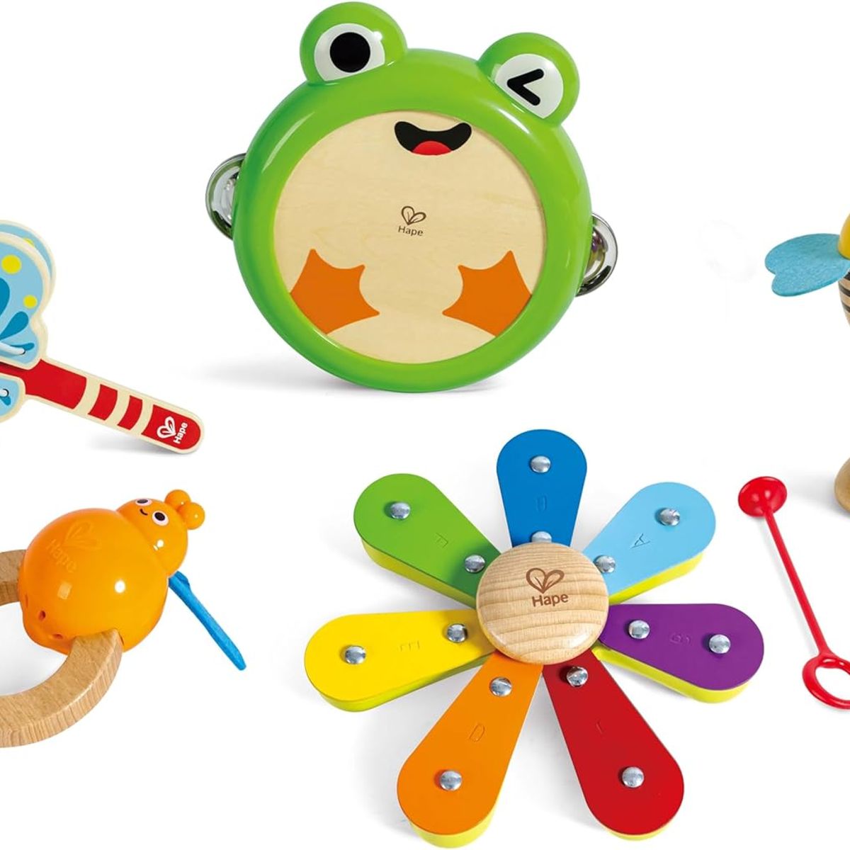 HAPE - Juego Set Musical 5 En 1 En Madera Hape Para Niños
