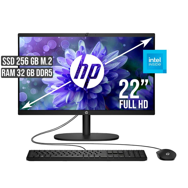 HP - TODO EN UNO HP INTEL DUAL CORE SSD 256GB RAM 32GB LED 22 FULL HD