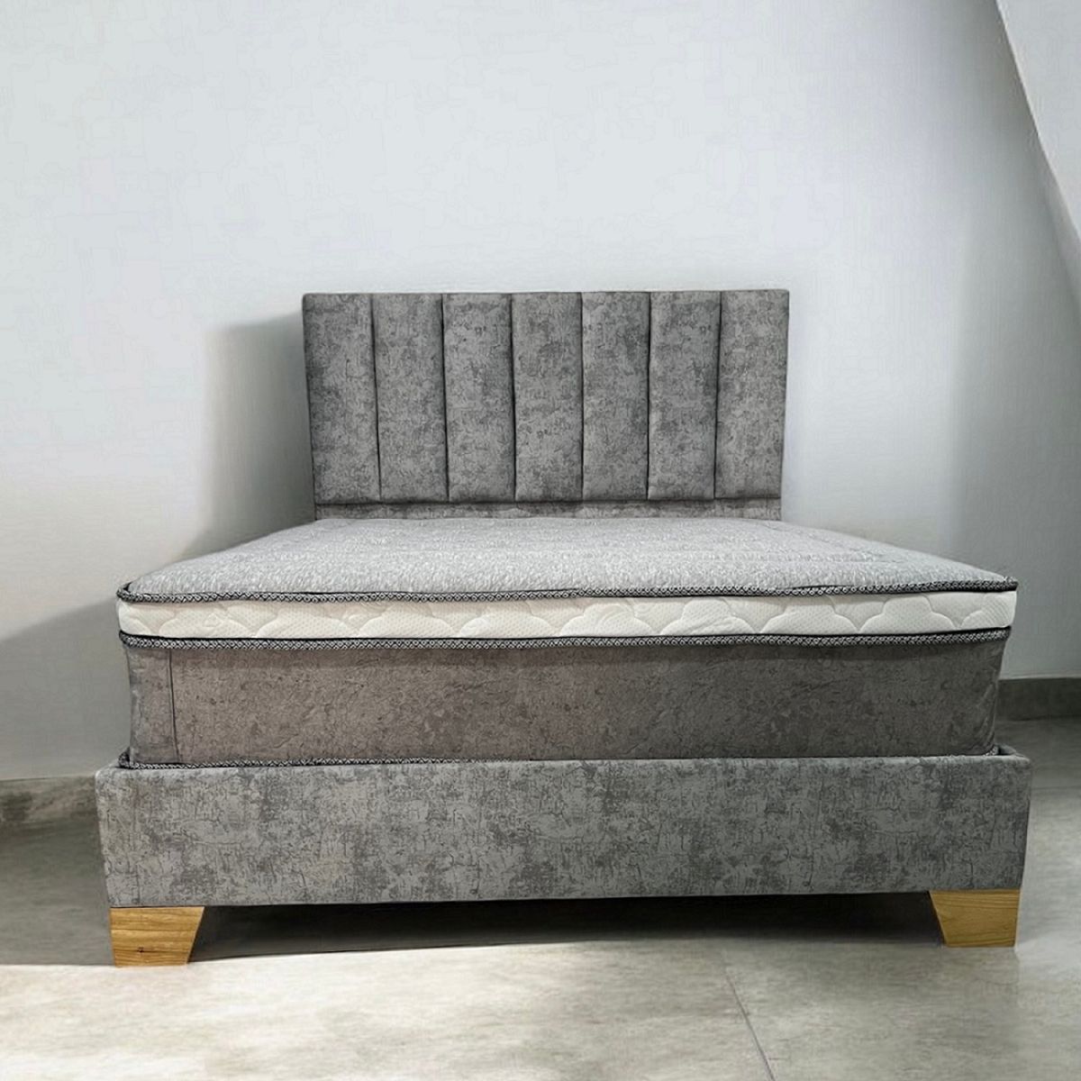 ESTILO Y CONFORT - Combo Semidoble 120x190 Basecama + cabecero+ Colchón Onetop