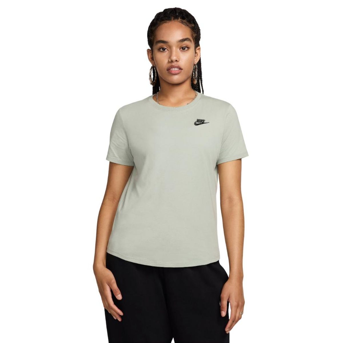NIKE - Camiseta Nike W Nsw Club Ss Tee Mujer-Verde Claro