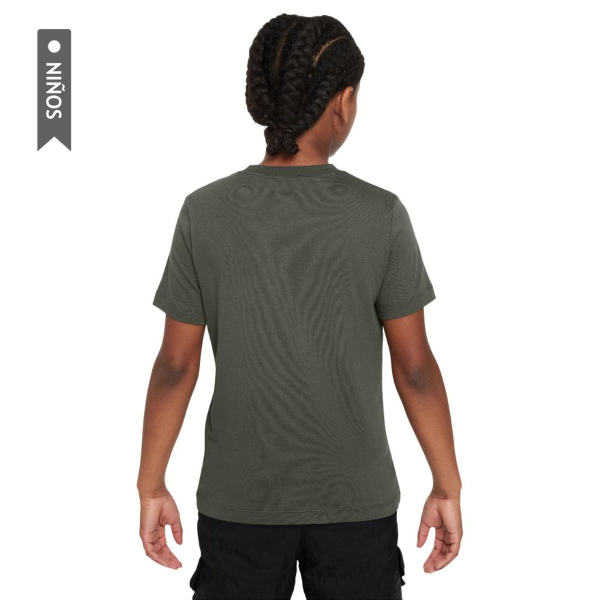 NIKE - Camiseta Nike K Nsw Tee Club Ssnl Camo Niño-Verde