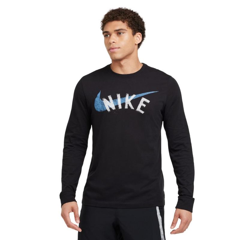 NIKE - Sueter Nike Dri Fit Tee Ls Swoosh-Negro
