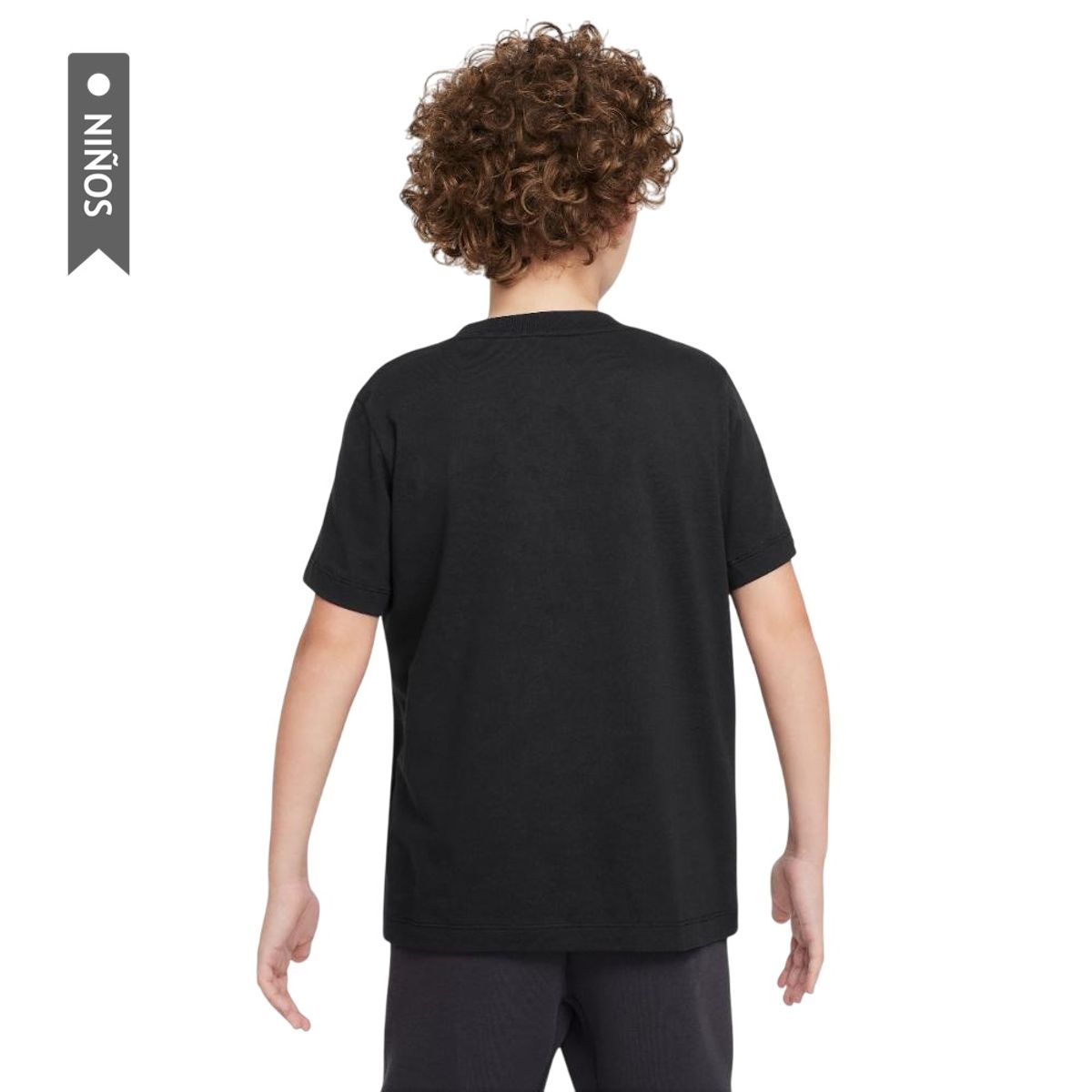 NIKE - Camiseta Nike K Nsw Tee Club Ssnl Camo Niño-Negro