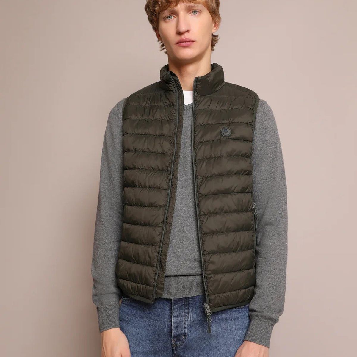 SCALPERS - Chaleco acolchado calavera SCALPERS Multicolor K25547KHAKI