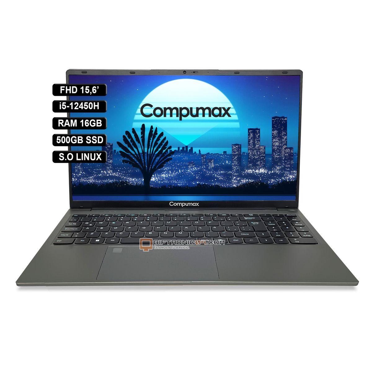 COMPUMAX - PORTATIL COMPUMAX 156 FHD INTEL I5-12450H RAM 16GB 500GB SSD GRAY