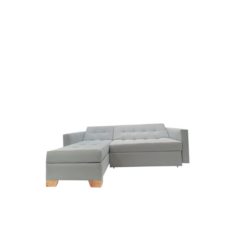 GENERICO - Sofa Cama sala Inzumo gris multifuncional con baul