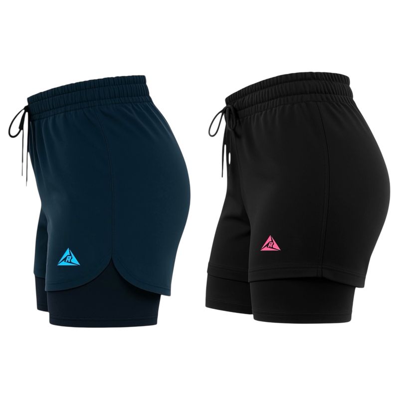 RIPPLE FT - Combo x2 Pantalonetas con Licra Corta Mujer GYM