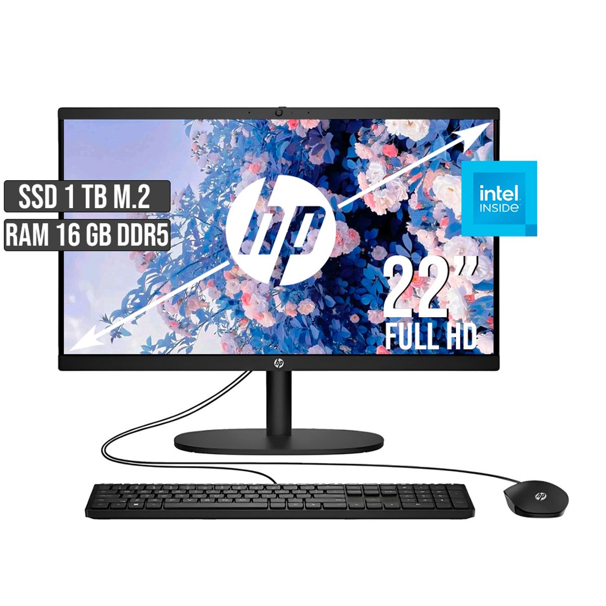 HP - TODO EN UNO HP INTEL DUAL CORE SSD 1TB RAM 16GB LED 22 FULL HD