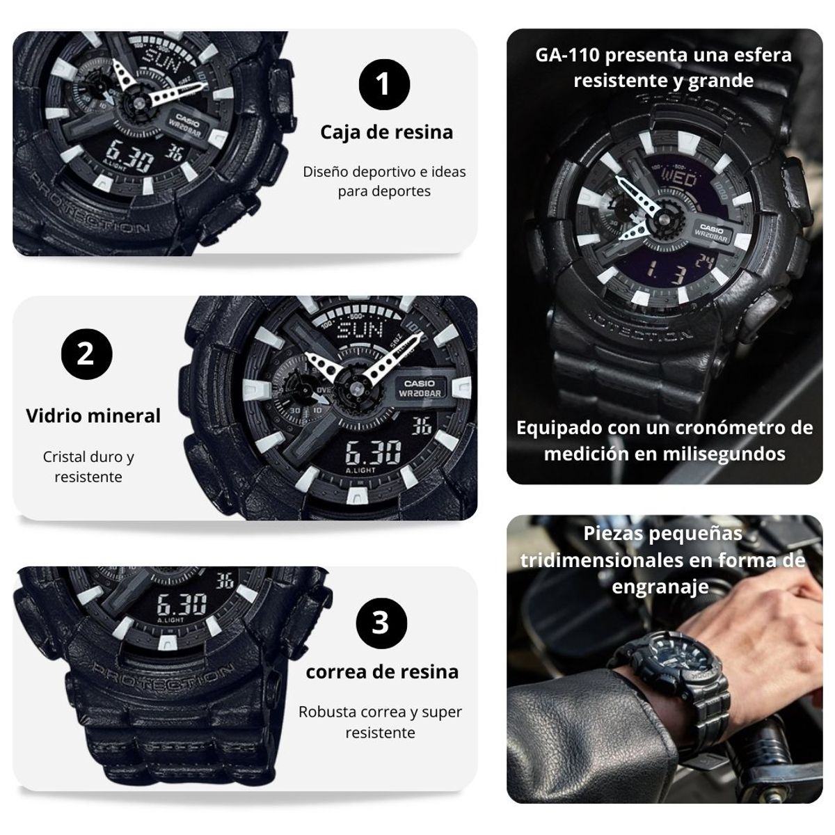 G-SHOCK - Reloj G-SHOCK GA-110BT-1A Diseño Deportivo