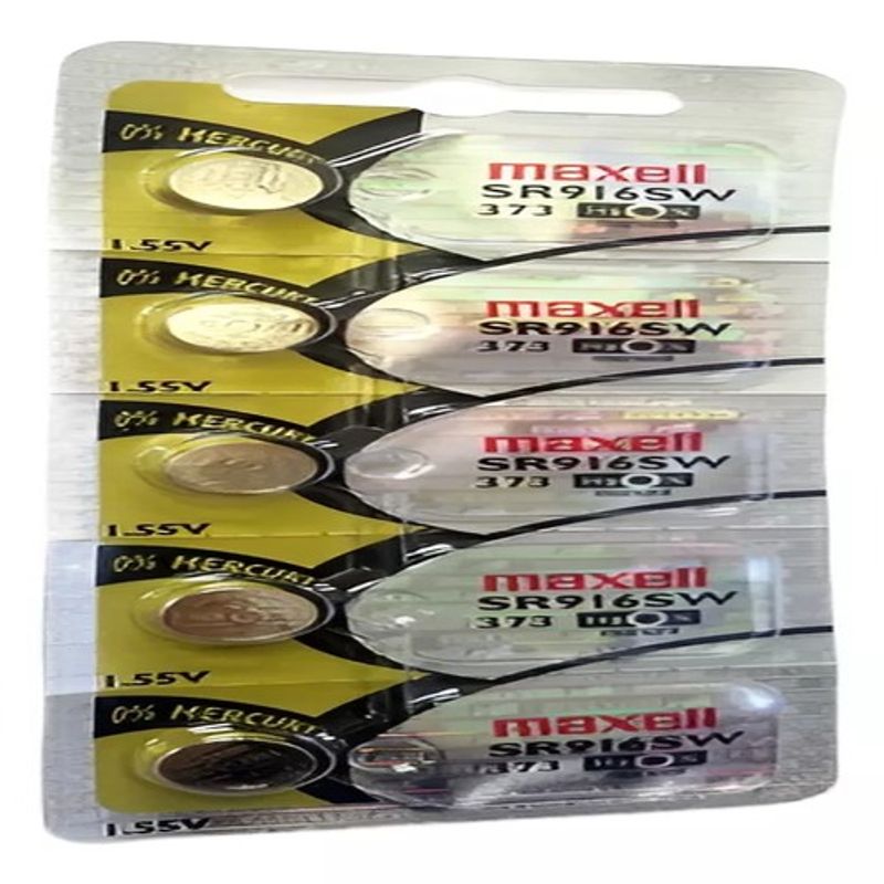 MAXELL - Pila Batería Maxell 373 (sr916sw) 1.55v Original Pack X 5