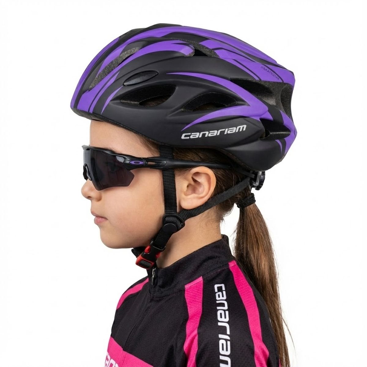 CANARIAM - Combo Kit Protección Canariam C1 Rosa más Casco Nova Morado Talla S