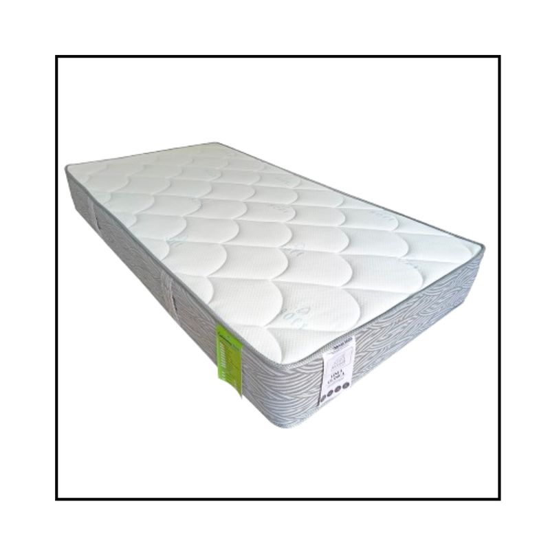 GENERICO - Colchón Semidoble Firmeza Media Resortado120x190 + Protector +Almohada