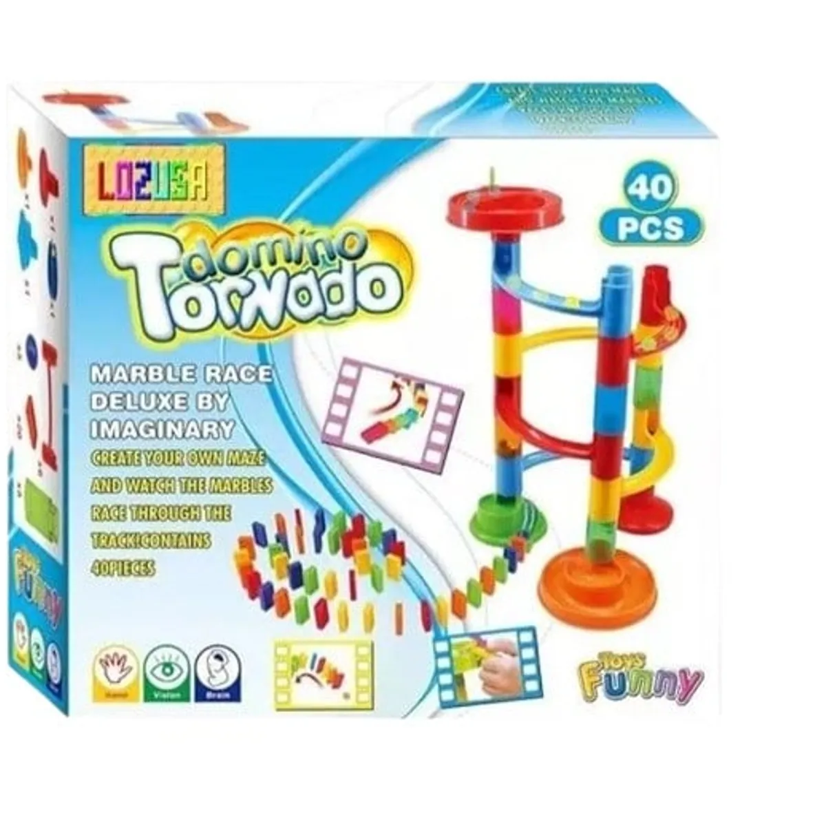 JUGANDO Y EDUCANDO - Juego Carrera De Canicas Torre Tornado Para Niños