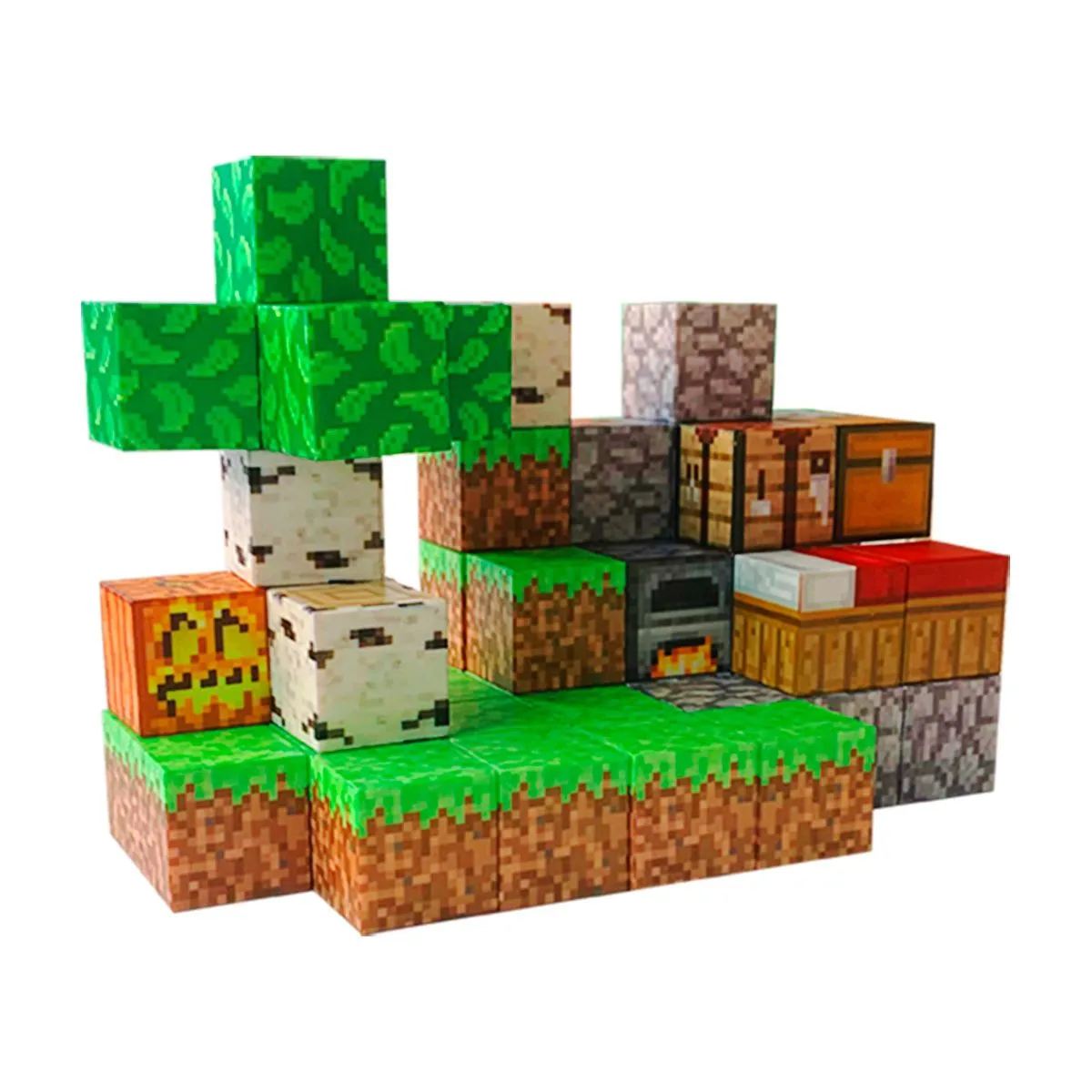ENFANTASY - Bloques Magnéticos De Construccion Minecraft 50 Piezas