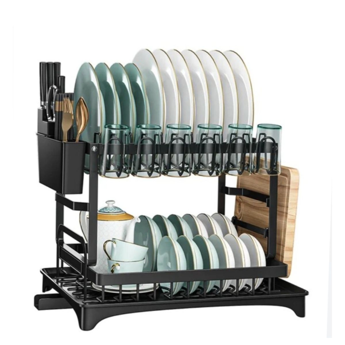 ONE PIXEL - Organizador Y Escurridor Platos Loza Cubiertos Seca Platos