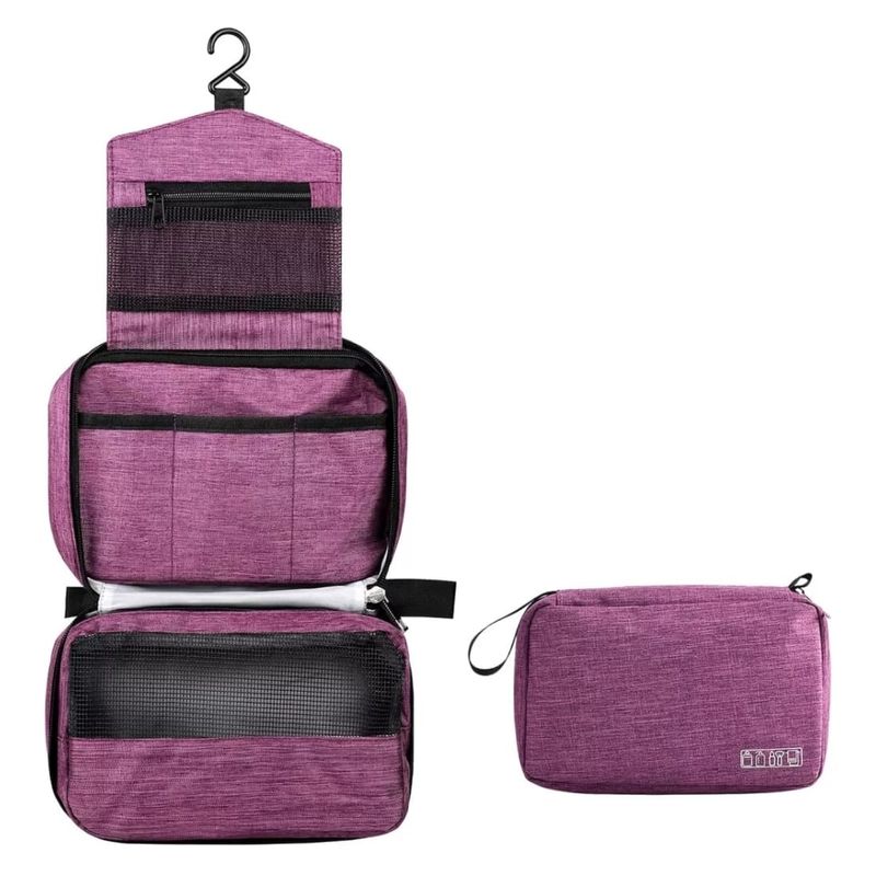 GENERICO - Organizador De Viaje Neceser De viaje Para Aseo Personal Violeta