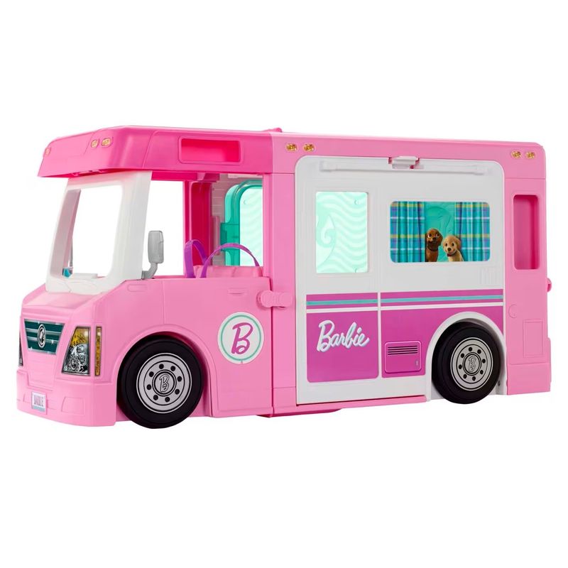 BARBIE - Vehiculo Bus De los Sueños Barbie Camper 3 en 1 Juego