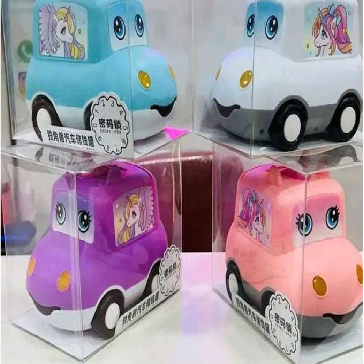 GENERICO - ALCANCIA CARRITO UNICORNIO