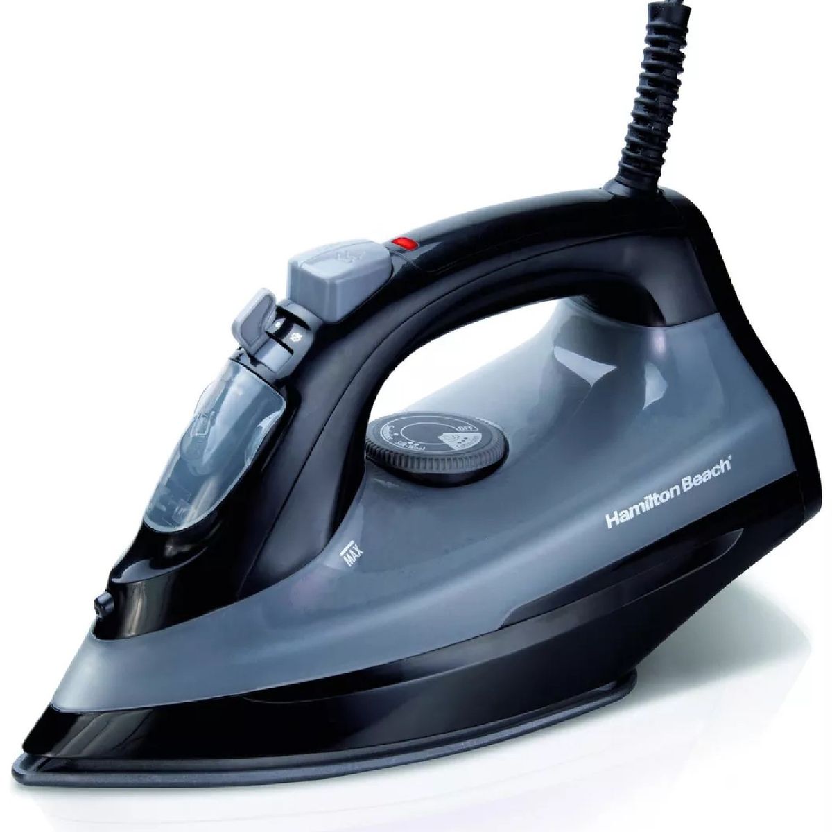 HAMILTON BEACH - Plancha De Ropa Suela Antiadherente Extra Glide 14105 Negro Hamilton