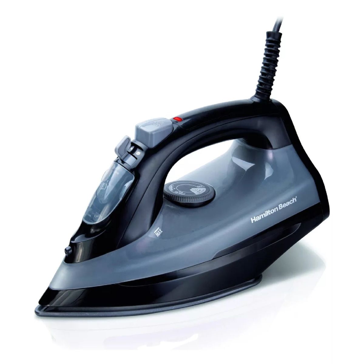 HAMILTON BEACH - Plancha De Ropa Suela Antiadherente Extra Glide 14105 Negro Hamilton