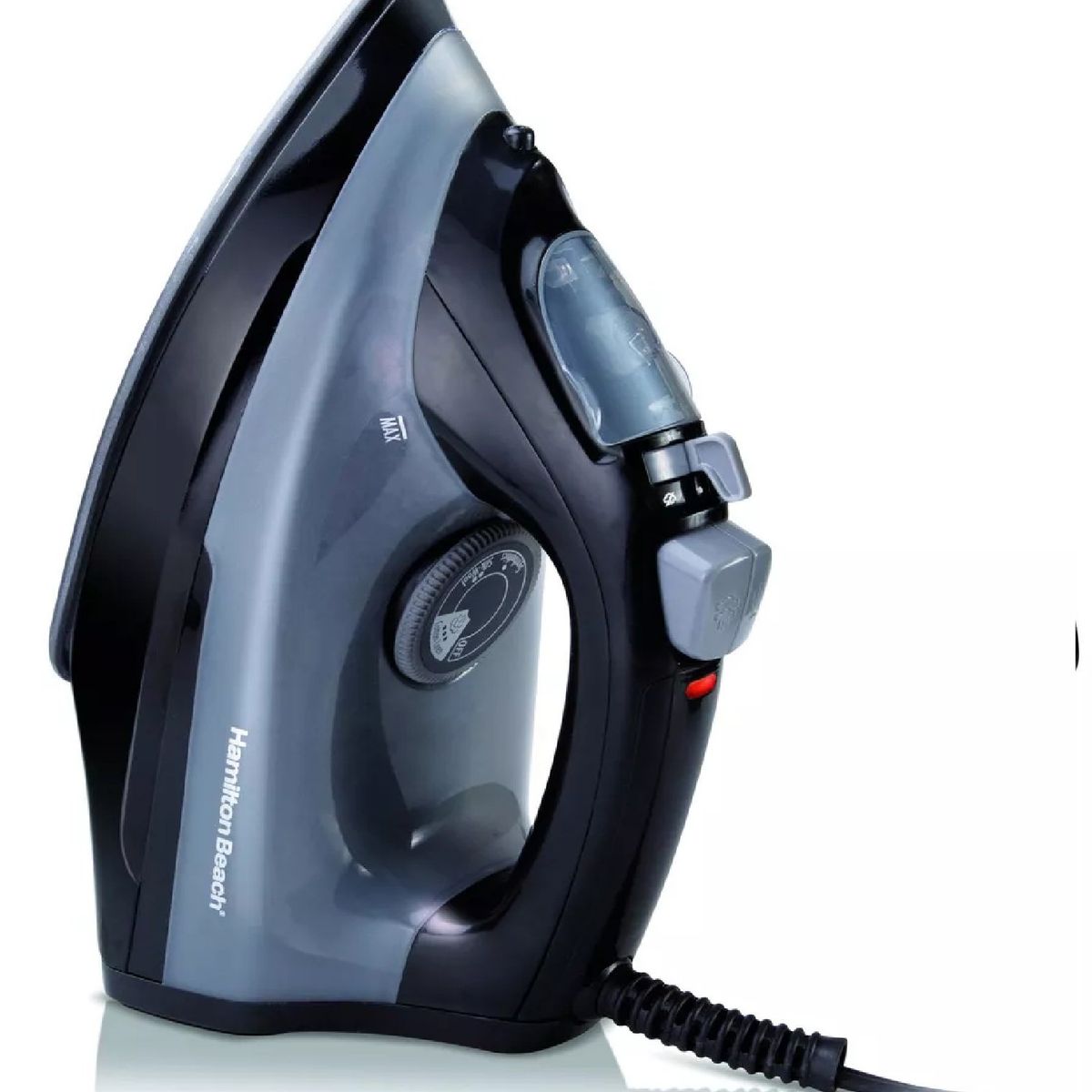 HAMILTON BEACH - Plancha De Ropa Suela Antiadherente Extra Glide 14105 Negro Hamilton