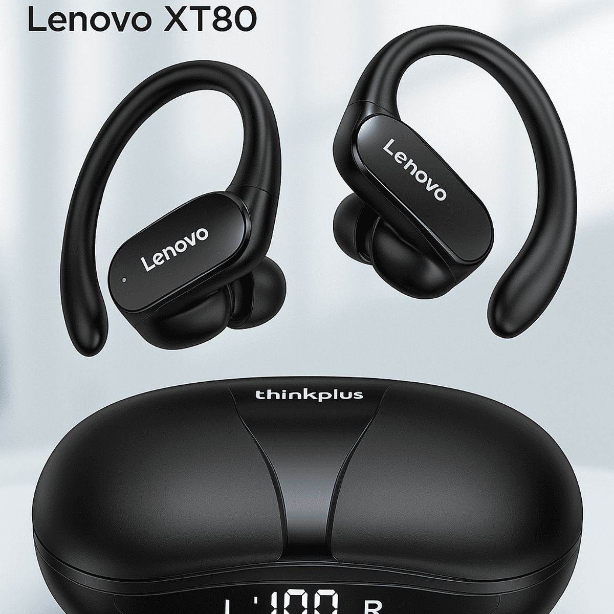 LENOVO - audifonos inalambricos xt80 lenovo con gancho en oreja bluetooth 5.3