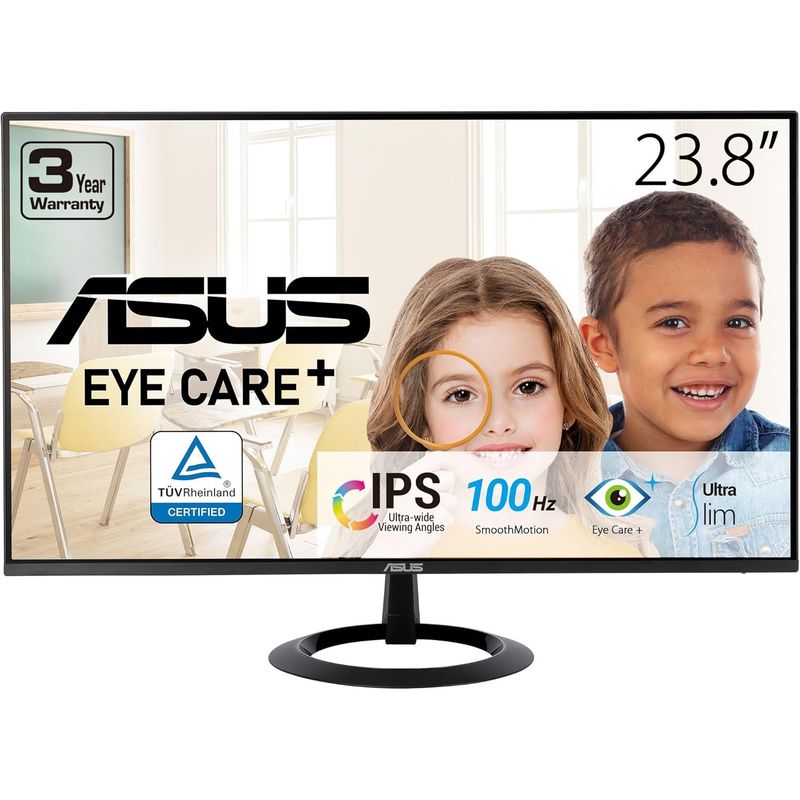 ASUS - Monitor ASUS 24” Eye Care IPS Full HD 100Hz VZ24EHF
