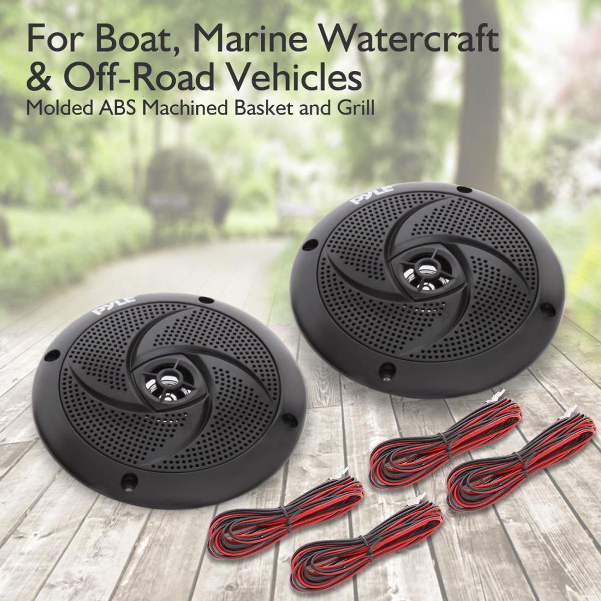 PYLE - Parlantes o Altavoces LED marinos PYLE PLMRS63BL