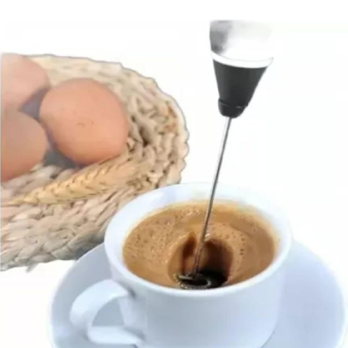 GENERICO - BATIDORA MEZCLADORA ELECTRICA RECARGABLE ESPUMADOR USB