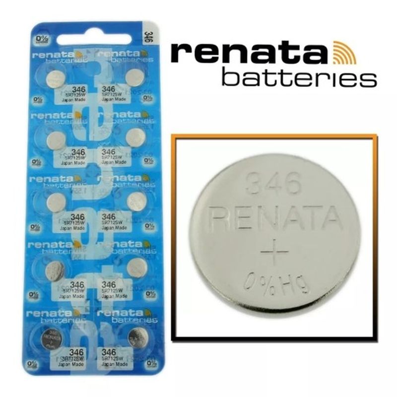 GENERICO - Pila Batería Renata 346 (sr712sw) 1.55v Original Pack X 10