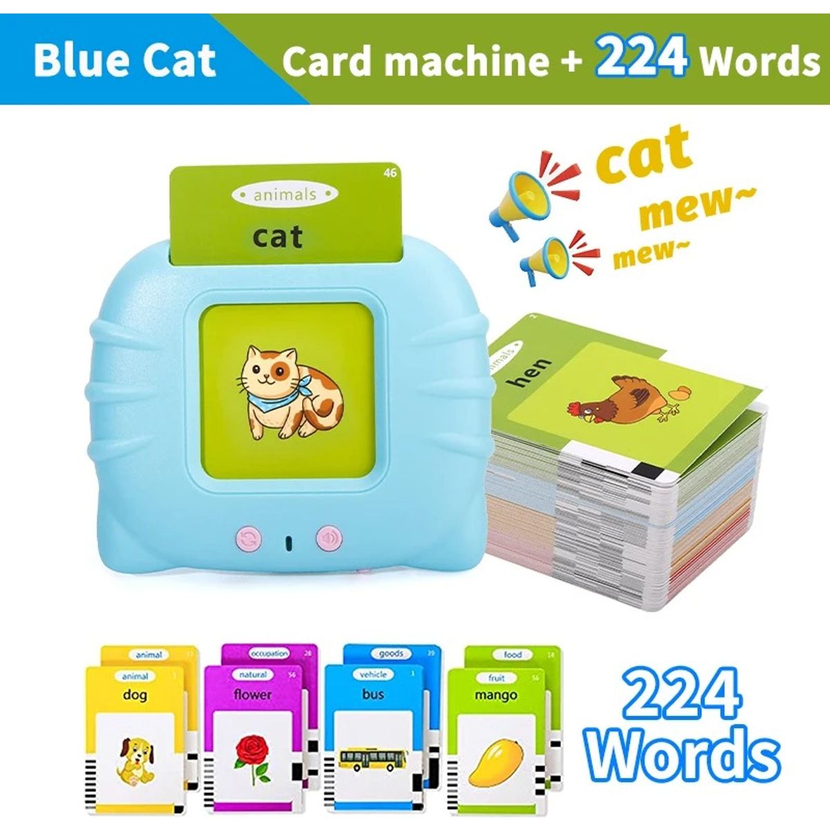 GENERICO - Tarjetas Didácticas Parlantes Juguetes De Aprendizaje Niños