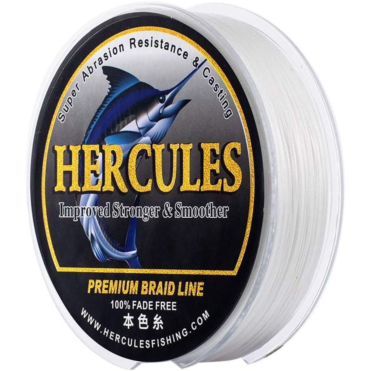 HERCULES - Línea de Pesca Trenzada HERCULES, 10-120lb, 8 Trenzas, PE