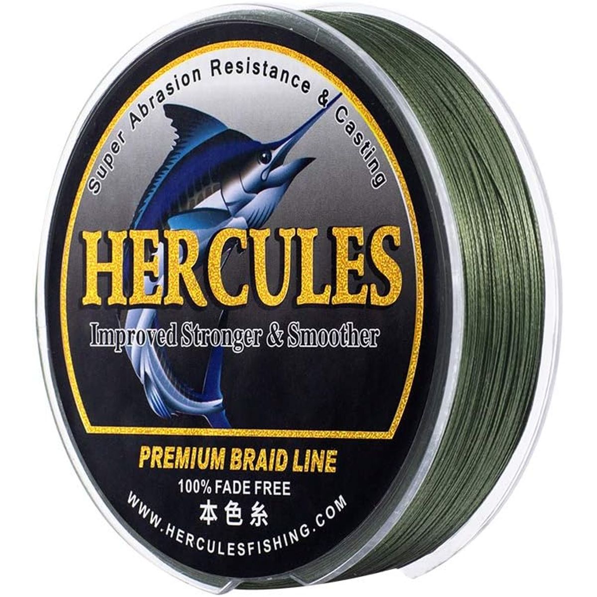 HERCULES - Línea de Pesca Trenzada HERCULES 10lb-120lb, 8 Trenzas, PE