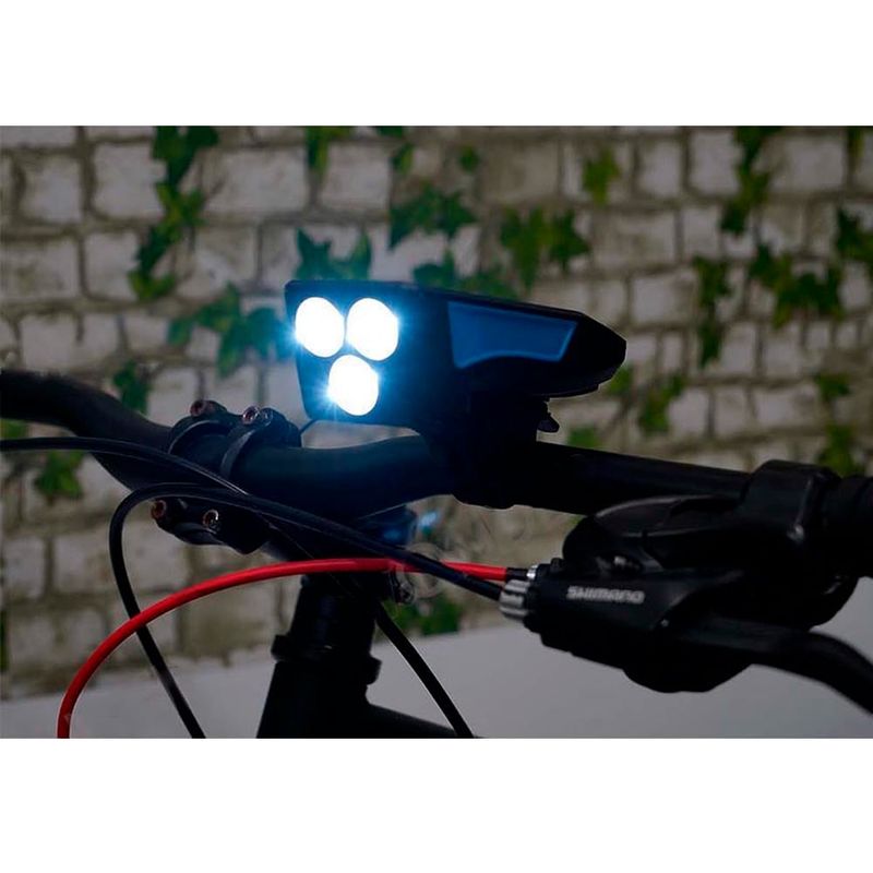 GENERICO - Luz Led Delantera Con Panel Solar Para Bicicleta