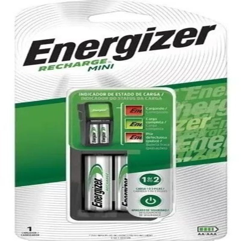 ENERGIZER - Cargador Energizer Mini+2 Pilas Aa + 4 Pilas Aaa