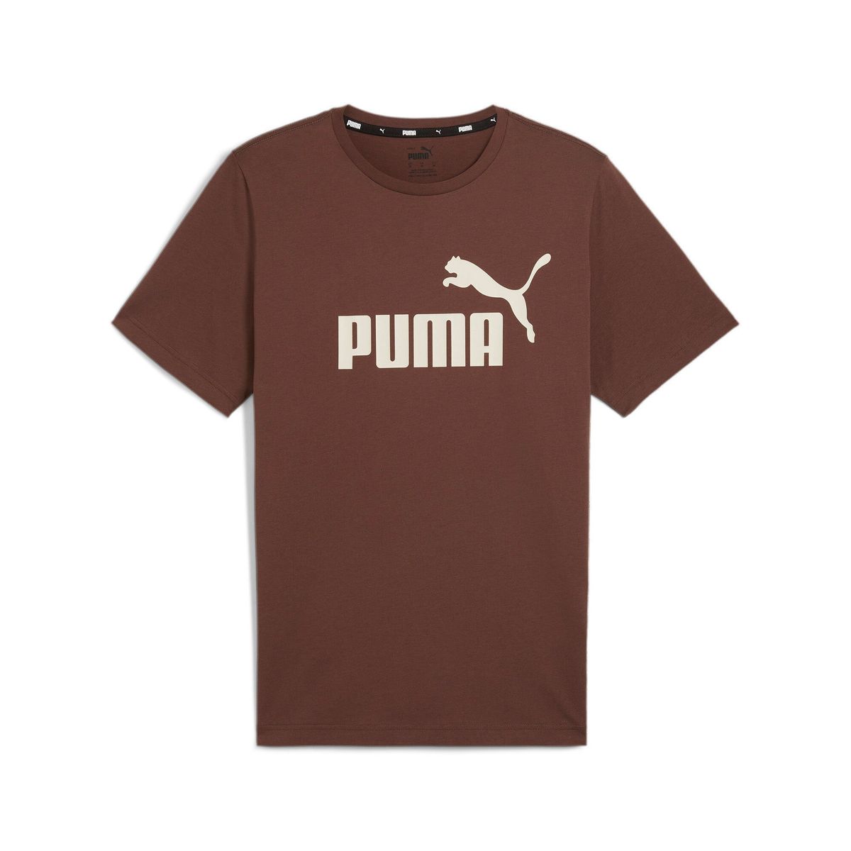 PUMA - Camisa Tshirt Puma Ess Logo Tee Original Café Hombre