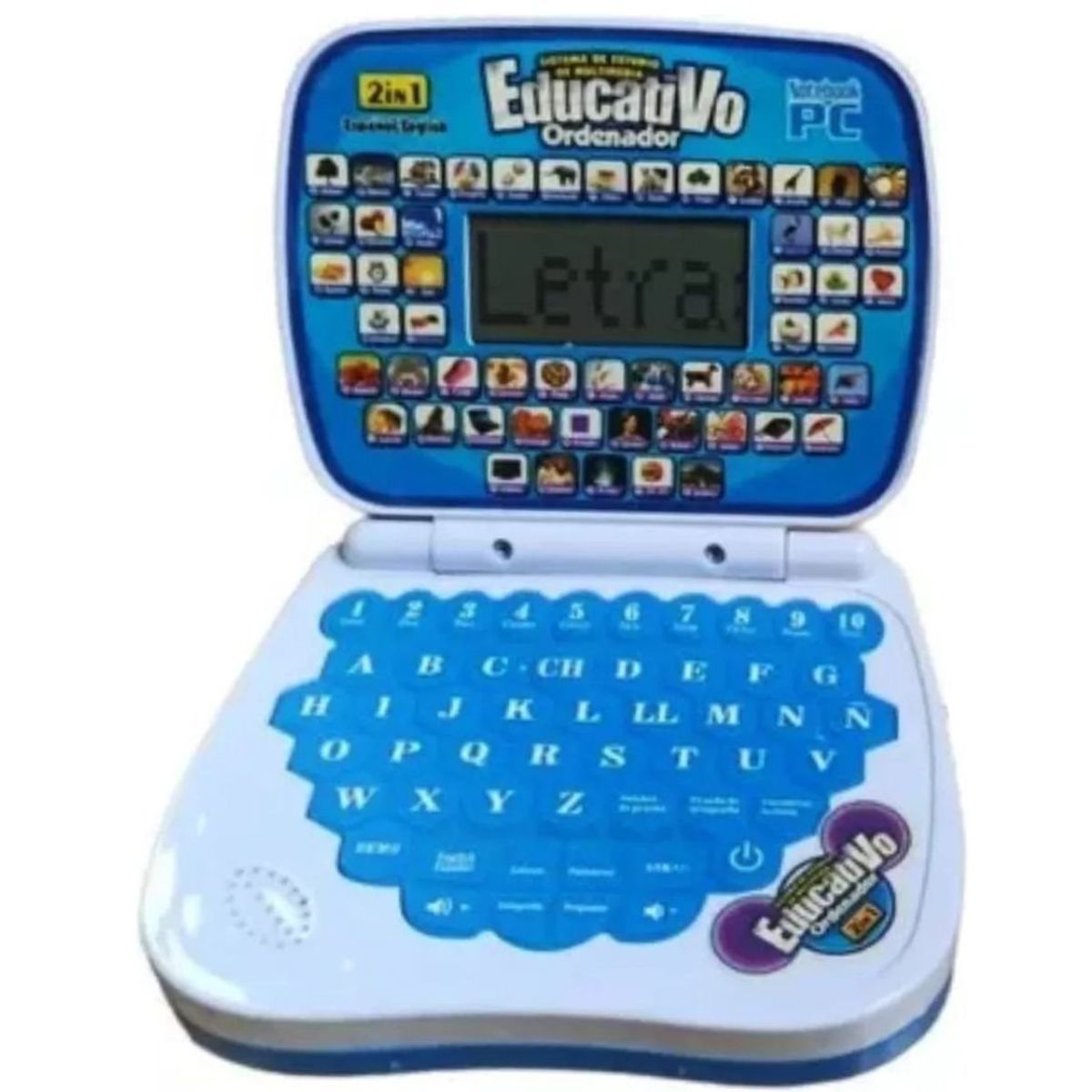 MAZUGI - Mini Computador Didáctico 2 En 1 Español E Ingles Números