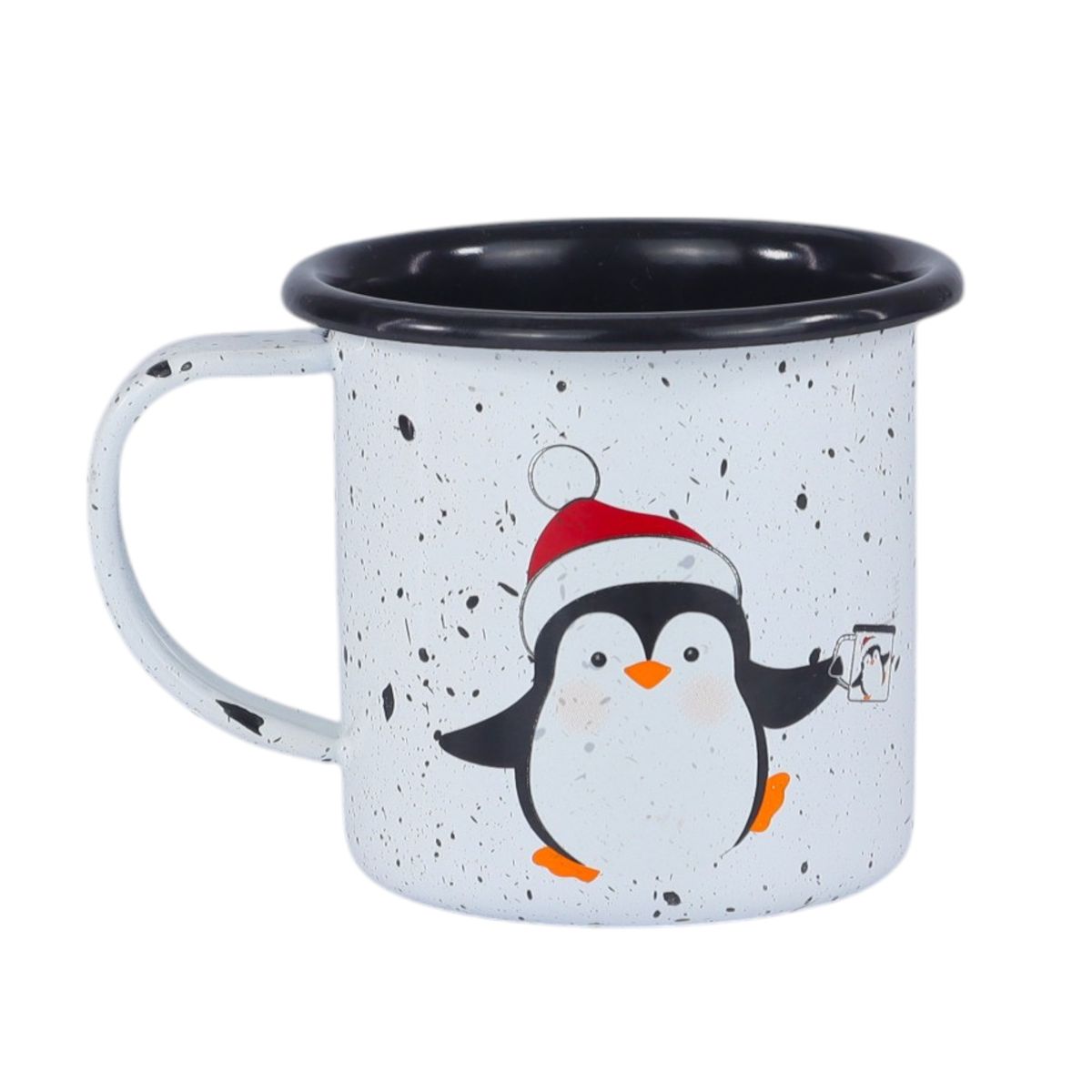 MACUIRA - Mug de Navidad 390 ml Peltre Diseño Pinguis