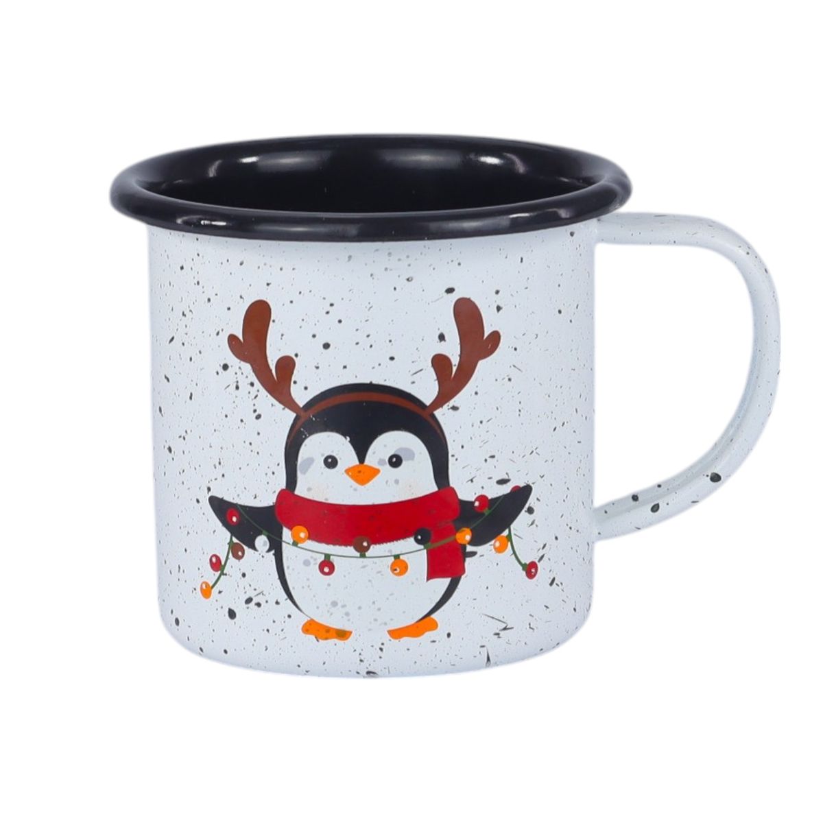 MACUIRA - Mug de Navidad 390 ml Peltre Diseño Pinguis