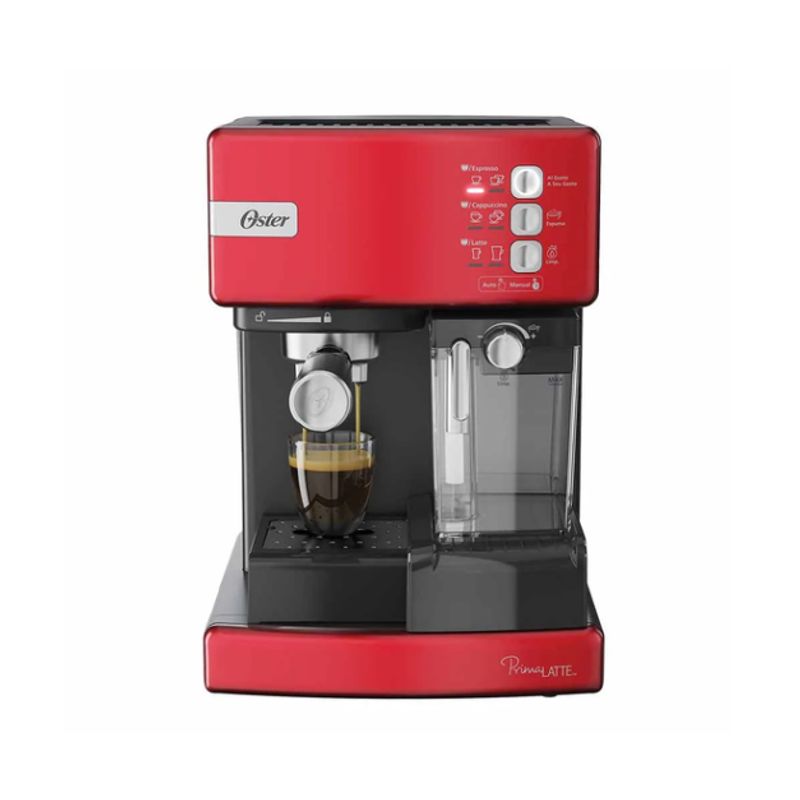 OSTER - Cafetera PrimaLatte De Espresso Cappuccino Roja Oster BVSTEM6603R