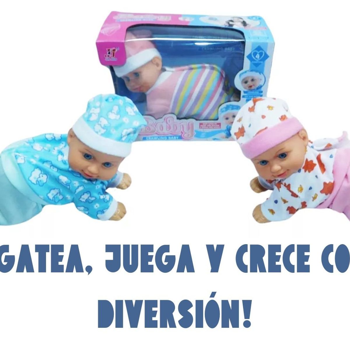 MAZUGI - Gateadores Bebes Muñecos Muñecas Juguete Niñas Gatear Baby