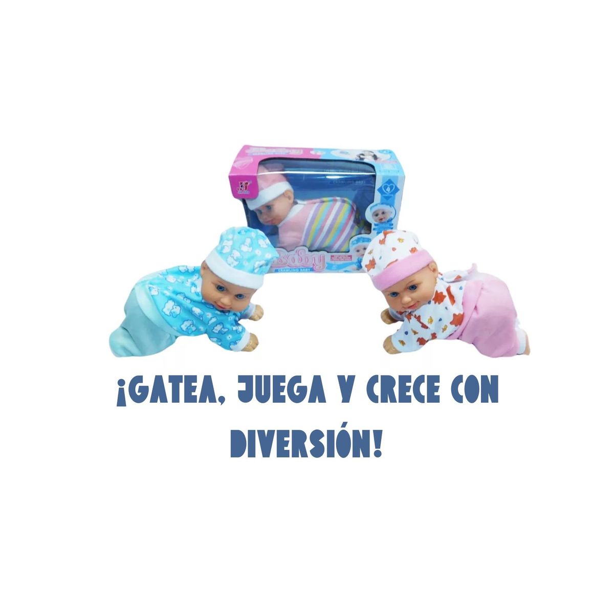 MAZUGI - Gateadores Bebes Muñecos Muñecas Juguete Niñas Gatear Baby