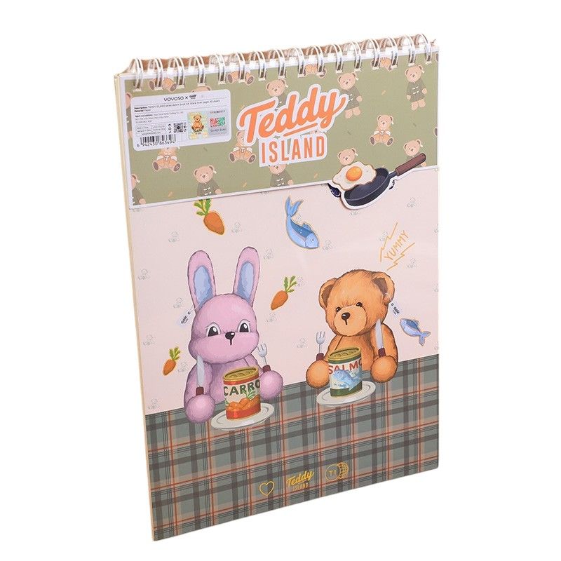 YOYOSO - CUADERNO DE DIBUJO A4 - TEDDY ISLAND - VERDE OSCURO